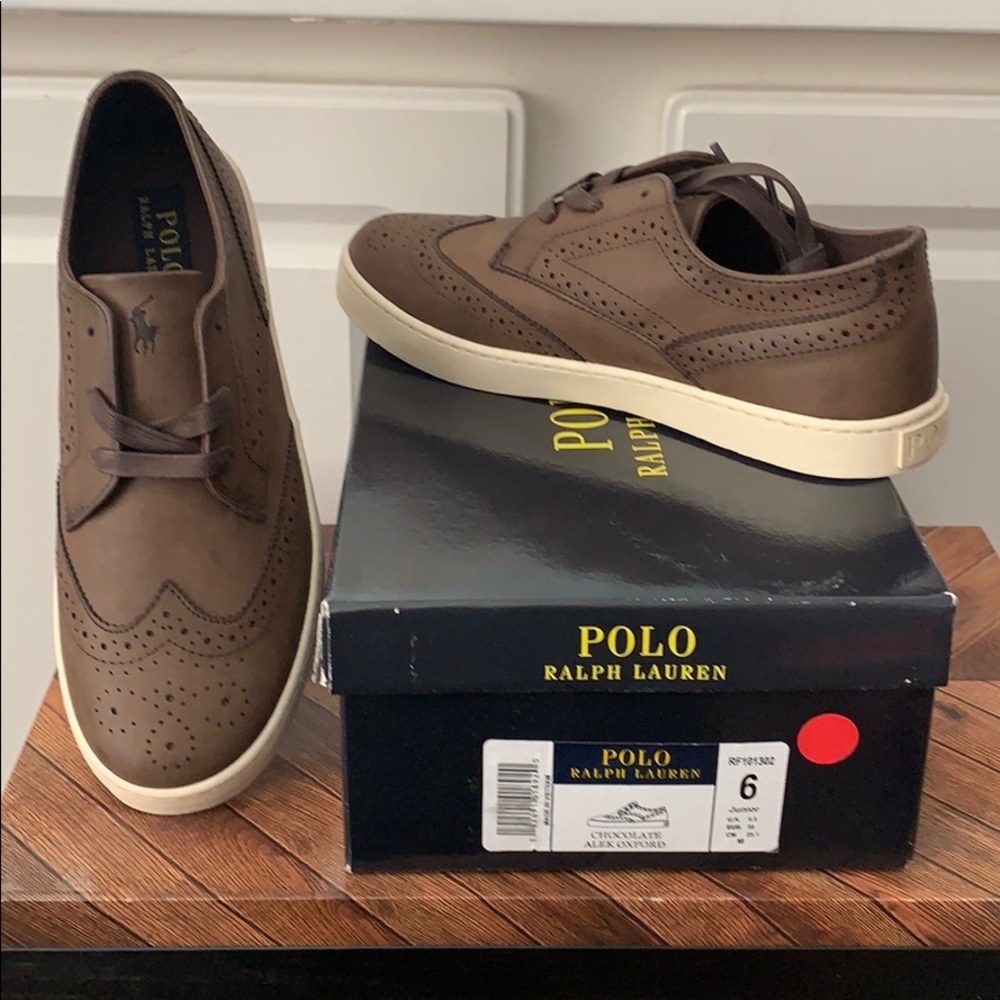 Ralph Lauren Polo Alex Wing Tip Brown Oxford - 5